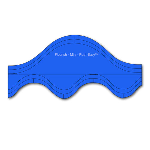 Image of 5 Piece Mini Beginner Template Set w/Foot - 1/4 Inch Path Width -1/8 Inch Thick.
