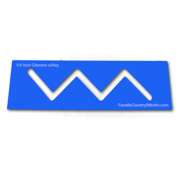Chevron - Longarm - w/key - Path Easy™ 1/2 Inch Path Width - 1/4 Inch Thick