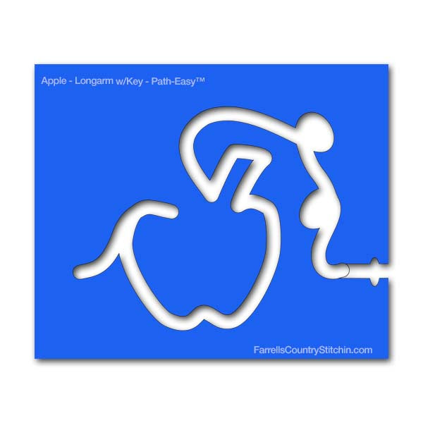 Apple - Longarm - w/Key - Path Easy™ - 1/2 Inch Path Width - 1/4 Inch Thick