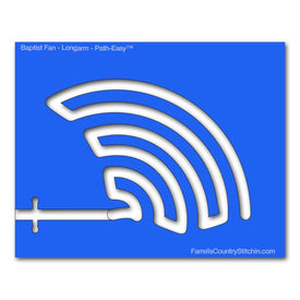 Baptist Fan - Longarm - w/Key - Path Easy™ - 1/2 Inch Path Width - 1/4 Inch Thick