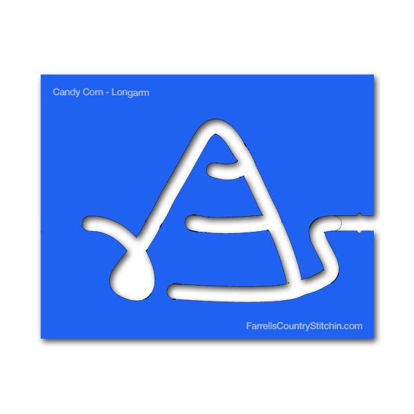 Candy Corn - Longarm- w/Key -  Path Easy™ - 1/2 Inch Path Width - 1/4 Inch Thick