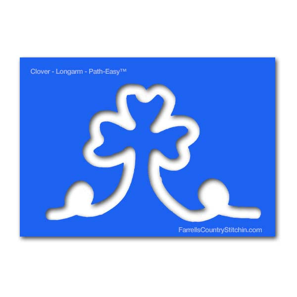 Lucky Charm - Clover - Longarm - w/Key - Path Easy™ - 1/2 Inch Path Width - 1/4 Inch Thick