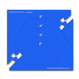 Nested - Hexie Even - Longarm - 1/4 Inch Thick