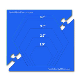 Nested - Hexies Half - Longarm - 1/4 Inch Thick