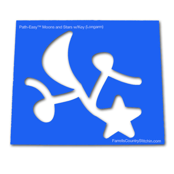 Moon & Stars - Longarm - w/Key - Path Easy™ - 1/2 Inch Path Width - 1/4 In Thick
