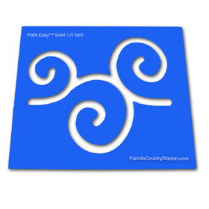 Swirls - Longarm - w/Key - Path Easy™ - 1/2 Inch Path Width - 1/4 Inch Thick