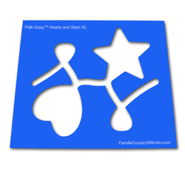 Hearts & Stars - Mini XL - Path Easy™ - 1/4 Inch Path Width - 1/8 Inch Thick