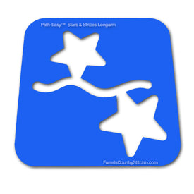 Stars & Stripes - Longarm - w/Key - Path Easy™ - 1/2 Inch Path Width - 1/4 Inch Thick