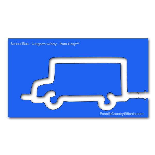 School Bus - Longarm w/Key - Path Easy™ - 1/2 Inch Path Width - 1/4 Inch Thick