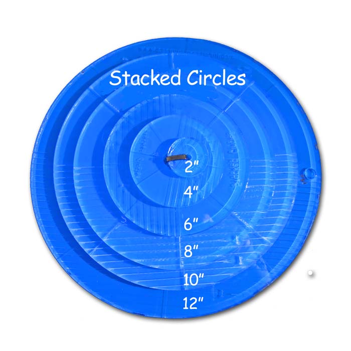 6 Stacked Circles- Longarm - 1/4 Inch Thick