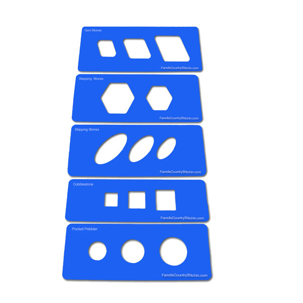 5 Piece Stones Template Set - Longarm - 1/4 Inch Thick